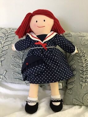 Madeline Plush: 2003 14” Stuffed Doll Dressable Ragdoll Polka Dot Dress